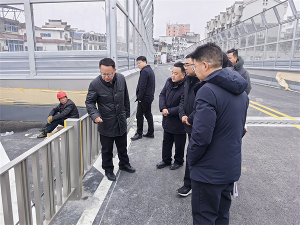 1月20日，汪凱書記到跨鐵路橋項目進行調(diào)研，洪董、張總陪同。.jpg